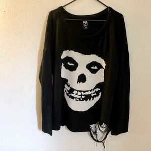 Misfits Distressed Iron Fist Sweater